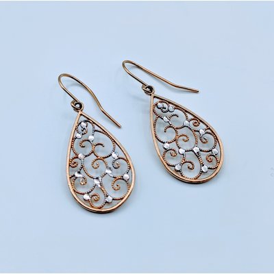 Earrings Dangle 14kt Two-Tone 419070411 Earrings Dangle 14kt Two-Tone 419070411