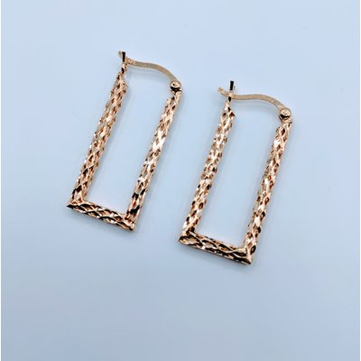 Earrings Square Hoop 14ky 419070420 Earrings Square Hoop 14ky 419070420