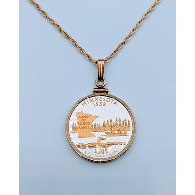 Pendant Mn Quarter on GF Chain 219080053 Pendant Mn Quarter on GF Chain 219080053