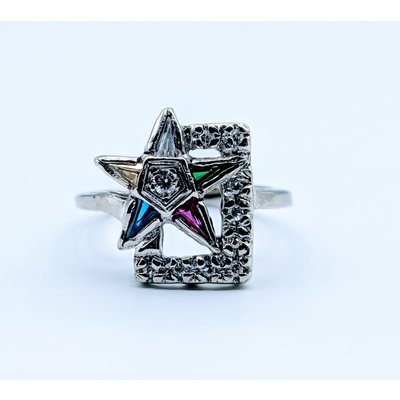 Ring .12ctw Dia Eastern Star Masonic 10kw Sz5 119080079 Ring .12ctw Dia Eastern Star Masonic 10kw Sz5 119080079