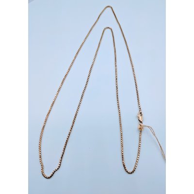 Necklace 24" Box Link 14ky 219050101 Necklace 24" Box Link 14ky 219050101
