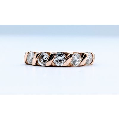 Ring 5-Stone Diamond band 1.0ctw 14K Sz 6 4181100124 Ring 5-Stone Diamond band 1.0ctw 14K Sz 6 4181100124