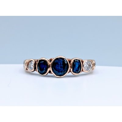 Ring Sapphire & Diamond 14ky Sz6.5 219070001 Ring Sapphire & Diamond 14ky Sz6.5 219070001