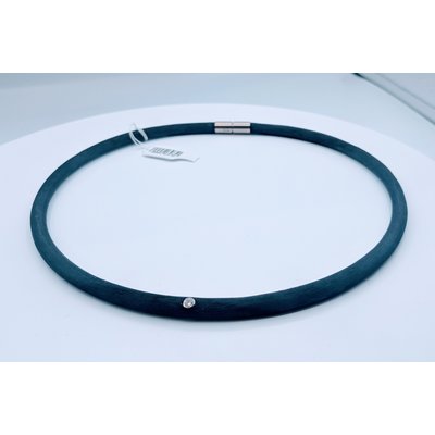 Necklace Rubber Diamond 18" .15ct 18kw 219090010 Necklace Rubber Diamond 18" .15ct 18kw 219090010
