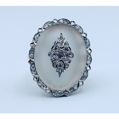 Ring Campher Glass Plat/14ky Size 6.5 219050016 Ring Campher Glass Plat/14ky Size 6.5 219050016