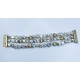  Bracelet Pearl Nugget 18ky 7" 219090038