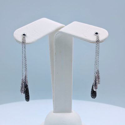 Earrings .75ctw White & Black Diamonds 14kw 119090029 Earrings .75ctw White & Black Diamonds 14kw 119090029
