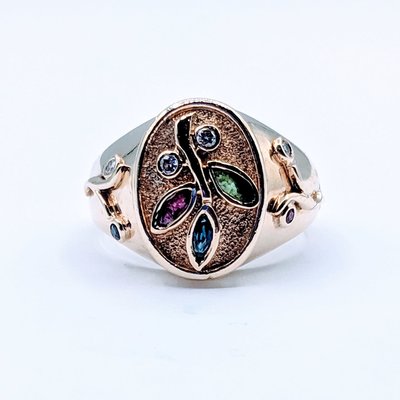 Ring Floral Gemstone Diamond .05ctw 14ky Sz8 419090527 Ring Floral Gemstone Diamond .05ctw 14ky Sz8 419090527
