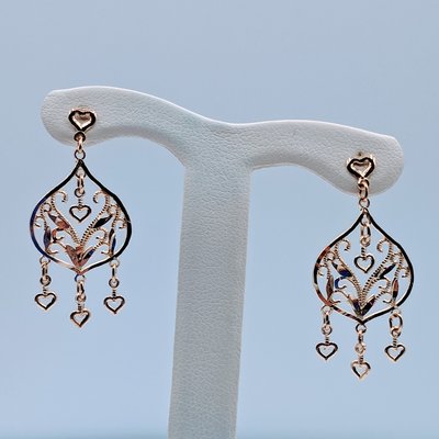 Earrings Filligree Drop 10ky 419090557 Earrings Filligree Drop 10ky 419090557