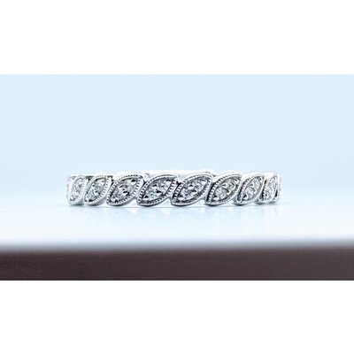 Ring .15ctw Milgrain 14kw Sz8 119100027 Ring .15ctw Milgrain 14kw Sz8 119100027