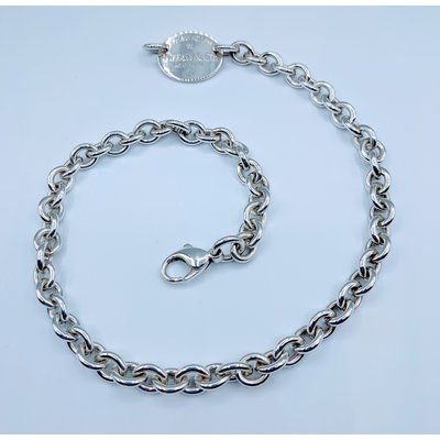 Necklace Tiffany & Co. Sterling Silver 925 Oval Choker 119100045 Necklace Tiffany & Co. Sterling Silver 925 Oval Choker 119100045