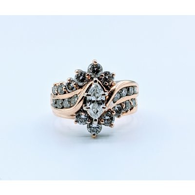 Ring .38ct Marquise 1.75ctw Diamond 14ky Sz5.5 219100069 Ring .38ct Marquise 1.75ctw Diamond 14ky Sz5.5 219100069