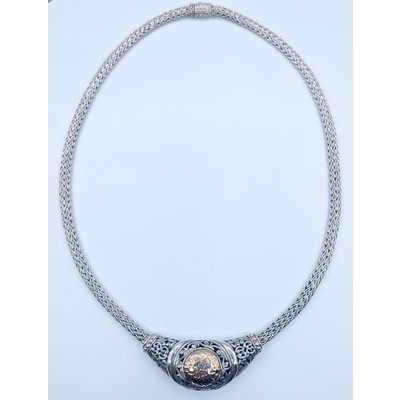Necklace Choker Greek Style 18k/SS 18" 219100095 Necklace Choker Greek Style 18k/SS 18" 219100095