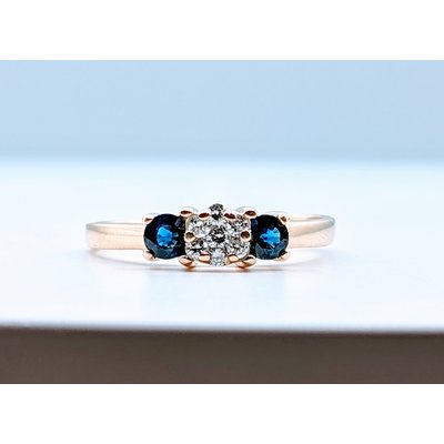 Ring .35ctw Sapphire .10ctw Diamond 14ky Sz9 119100082 Ring .35ctw Sapphire .10ctw Diamond 14ky Sz9 119100082