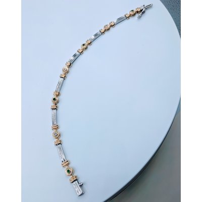 Bracelet .075ctw Diamond .10ctw Emerald 14ktt 119100139 Bracelet .075ctw Diamond .10ctw Emerald 14ktt 119100139