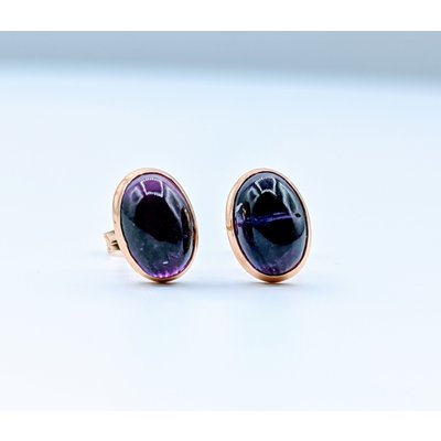 Earrings Amethyst Cabochon 14ky 119110004 Earrings Amethyst Cabochon 14ky 119110004