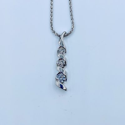 Pendant 3-Stone Diamond .33ctw 20" 14kw 219110048 Pendant 3-Stone Diamond .33ctw 20" 14kw 219110048