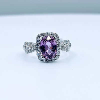 Ring Pink Sapphire 2.18ct Diamonds .75ct Plat Sz7 219110061 Ring Pink Sapphire 2.18ct Diamonds .75ct Plat Sz7 219110061