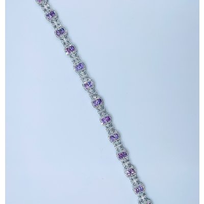 Bracelet Pink Sapphire 5.60ct Diamonds 2.64ct 18kw 7" 219110062 Bracelet Pink Sapphire 5.60ct Diamonds 2.64ct 18kw 7" 219110062