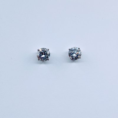 Earrings Diamond Stud 1.92ctw I1-I2 I 18kw 219110067 Earrings Diamond Stud 1.92ctw I1-I2 I 18kw 219110067