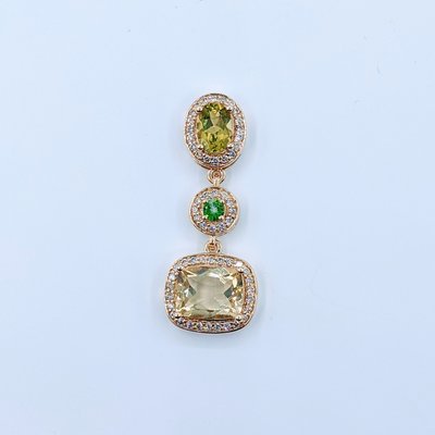 Pendant Diamond, Peridot, Garnet & Lemon Quartz 14ky 119110073 Pendant Diamond, Peridot, Garnet & Lemon Quartz 14ky 119110073
