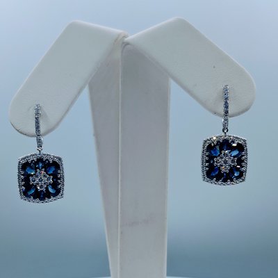 Earrings Sapphire 4.81ctw Diamond .94ctw 18kw 219110073 Earrings Sapphire 4.81ctw Diamond .94ctw 18kw 219110073