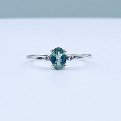 Ring Natural Alexandrite & Diamond 14kw Sz6 219110083 Ring Natural Alexandrite & Diamond 14kw Sz6 219110083