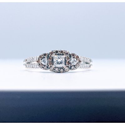 Ring .75ctw White & Chocolate Diamond 14kw Sz10 119110160 Ring .75ctw White & Chocolate Diamond 14kw Sz10 119110160