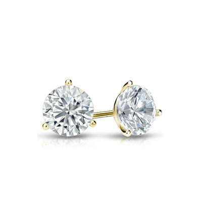 Earrings Stud Moissanite 5.5mm 14ky Earrings Stud Moissanite 5.5mm 14ky