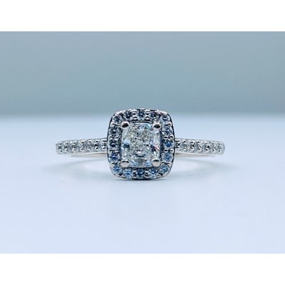 Ring .42ct Cushion .75ctw Diamond 14kw Sz6.5 119100179 Ring .42ct Cushion .75ctw Diamond 14kw Sz6.5 119100179