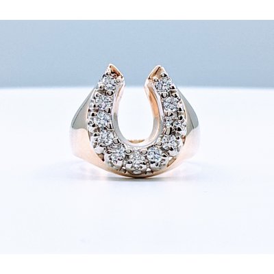 Ring .65CTW Diamond Horseshoe 14ky Sz10 419110671 Ring .65CTW Diamond Horseshoe 14ky Sz10 419110671