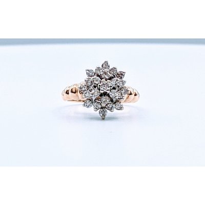Ring .50 CTW Cluster 14ky Sz5 419110679 Ring .50 CTW Cluster 14ky Sz5 419110679