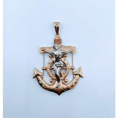 Pendant Jesus Anchor Cubic Zirconias 14ktt 4191106793 Pendant Jesus Anchor Cubic Zirconias 14ktt 4191106793