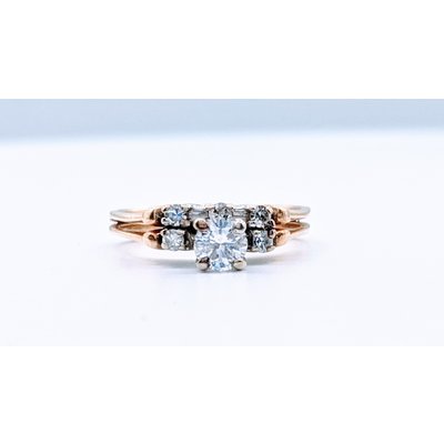 Ring .27 Ct Round Diamond & .10 CTW Accents 14ky Sz5 4191106706 Ring .27 Ct Round Diamond & .10 CTW Accents 14ky Sz5 4191106706