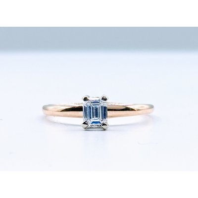 Ring .33Ct Emerald Cut Diamond Solitaire 14ky Sz6 4191106771 Ring .33Ct Emerald Cut Diamond Solitaire 14ky Sz6 4191106771