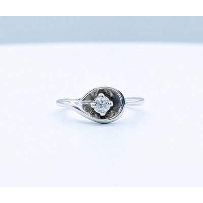Ring .17Ct Mine Cut Diamond 14kw Sz6 419110695 Ring .17Ct Mine Cut Diamond 14kw Sz6 419110695