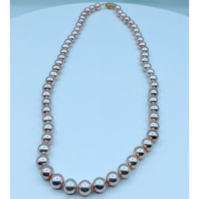 Necklace Pink Freshwater Pearls 7.24mm 16" 219120107 Necklace Pink Freshwater Pearls 7.24mm 16" 219120107