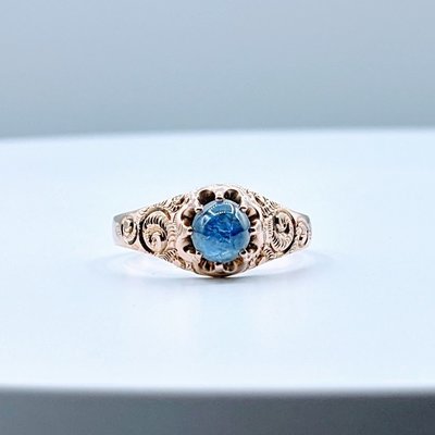 Ring Victorian Sapphire(.75ct) 10kr Sz10.5 310-01197 Ring Victorian Sapphire(.75ct) 10kr Sz10.5 310-01197