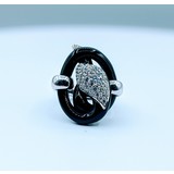  Ring Belle Etoile Black Enamel & Cz 219120028