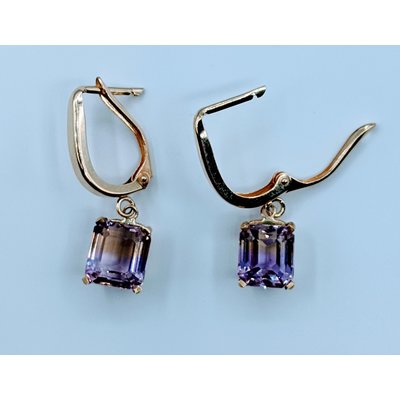 Earrings Ametrine Dangle 14ky 779666173847 Earrings Ametrine Dangle 14ky 779666173847