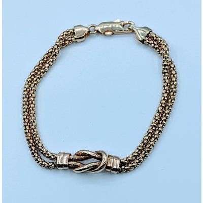 Bracelet Double Strand Knot 14ky 220010027 Bracelet Double Strand Knot 14ky 220010027