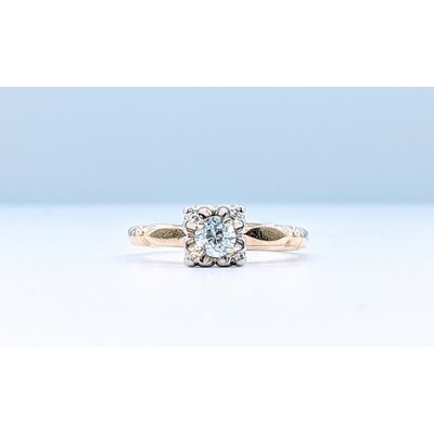 Ring .28ct Miners Cut Diamond Solitaire 14ky Sz6.75 419110805 Ring .28ct Miners Cut Diamond Solitaire 14ky Sz6.75 419110805