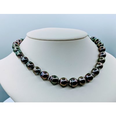 Necklace Tahitian 10x12.9mm Pearl Baroque/Circle 18kw 220010067 Necklace Tahitian 10x12.9mm Pearl Baroque/Circle 18kw 220010067