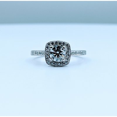 Ring Engagement Diamond .55ct .82ctw Platinum Sz5.25 220010078 Ring Engagement Diamond .55ct .82ctw Platinum Sz5.25 220010078