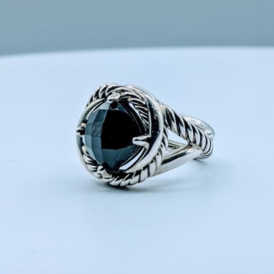 Ring David Yurman Onyx 11mm Sz7 SS 220020063 Ring David Yurman Onyx 11mm Sz7 SS 220020063