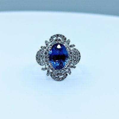 Ring 5.75ct Sapphire .89ctw Diamond Platinum Sz7 220020092 Ring 5.75ct Sapphire .89ctw Diamond Platinum Sz7 220020092