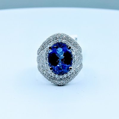 Ring 6.08ct Tanzanite 2.33ctw Diamond 14kw Sz7 220020090 Ring 6.08ct Tanzanite 2.33ctw Diamond 14kw Sz7 220020090