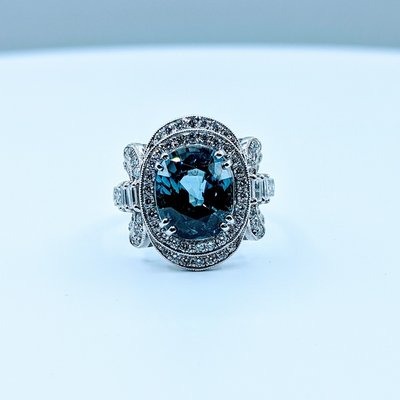 Ring 5.84ct Sapphire .90ctw Diamond Platinum Sz7 220020093 Ring 5.84ct Sapphire .90ctw Diamond Platinum Sz7 220020093