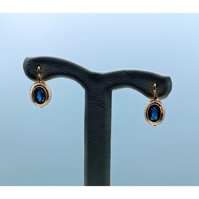 Earrings 5x3mm Sapphire 18ky 120020039 Earrings 5x3mm Sapphire 18ky 120020039
