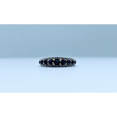Ring .50ctw Sapphire & Diamond 14kw Sz7 120030057 Ring .50ctw Sapphire & Diamond 14kw Sz7 120030057
